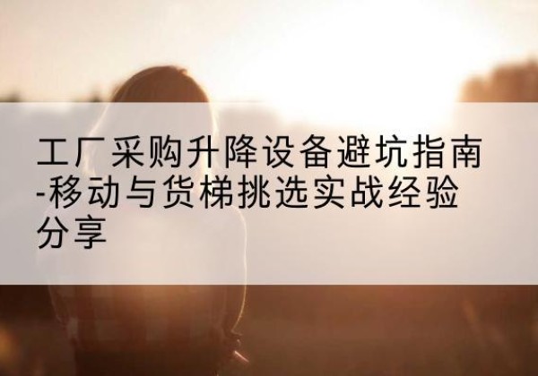 高港移动式升降机怎么选-工厂采购升降设备避坑指南-移动与货梯挑选实战经验分享